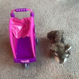 18in Doll Dog + Dog Stroller